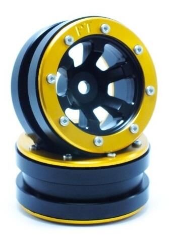Metsafil Beadlock Wheels PT- Claw Schwarz/Gold 1.9 (2 St.) / MT0060BGO
