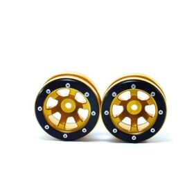 Metsafil Beadlock Wheels PT- Claw Gold/Schwarz 1.9 (2 St.) / MT0060GOB
