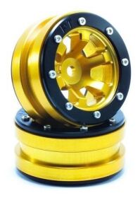 Metsafil Beadlock Wheels PT- Claw Gold/Schwarz 1.9 (2 St.) / MT0060GOB