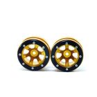 Metsafil Beadlock Wheels PT- Claw Gold/Schwarz 1.9 (2 St.) / MT0060GOB
