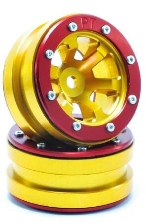 Metsafil Beadlock Wheels PT- Claw Gold/Rot 1.9 (2 St.) / MT0060GOR