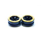 Metsafil Beadlock Wheels PT- Wave Schwarz/Gold 1.9 (2 St.) / MT0070BGO
