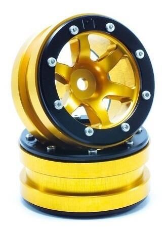 Metsafil Beadlock Wheels PT- Wave Gold/Schwarz 1.9 (2 St.) / MT0070GOB