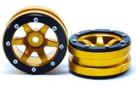 Metsafil Beadlock Wheels PT- Wave Gold/Schwarz 1.9 (2...