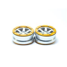 Metsafil Beadlock Wheels PT- Wave Silber/Gold 1.9 (2 St.) / MT0070SGO