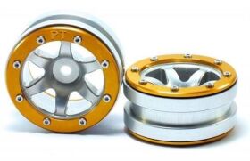 Metsafil Beadlock Wheels PT- Wave Silber/Gold 1.9 (2 St.)...