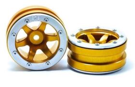 Metsafil Beadlock Wheels PT- Wave Gold/Silber 1.9 (2 St.) / MT0070GOS