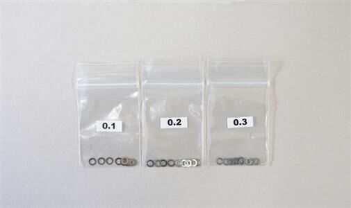 Mugen Zehntelscheiben Set 3x5 (0,1 / 0,2 / 0,3, 10 Stk.) / MUGB0763