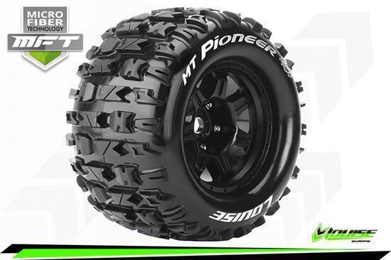 Louise MFT MT 3.8 Pioneer 1/8 Sport Felge schwarz 17mm TRAXXAS, HPI / 1/2Z Offset / T3321BH