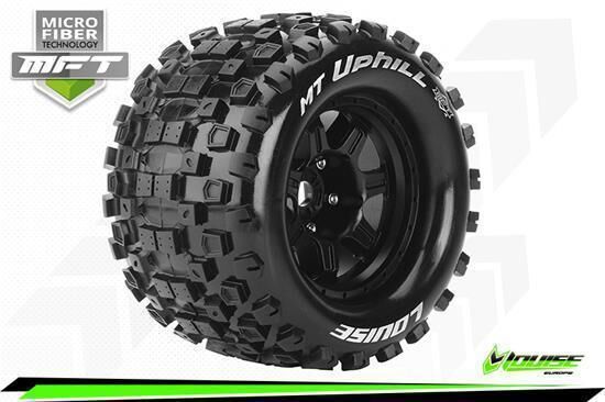 Louise MFT MT 3.8 Uphill 1/8 Sport Felge schwarz 17mm TRAXXAS, HPI / 0 Offset / T3322B