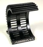 ABSIMA Aluminium Kühlkörper schwarz für 1:10 Motoren mit seitlicher Lüfterhalterung / 2310031