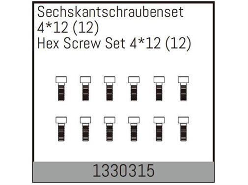 ABSIMA Sechskantschraubenset 4*12 (12 St.) / 1330315