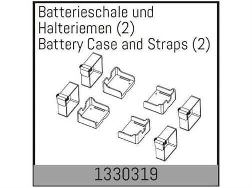 ABSIMA Batterieschale und Halteriemen (2 St.) / 1330319
