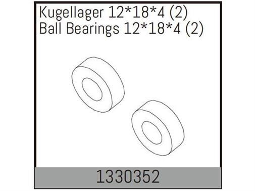 ABSIMA Kugellager 12*18*4 (2 St.) / 1330352