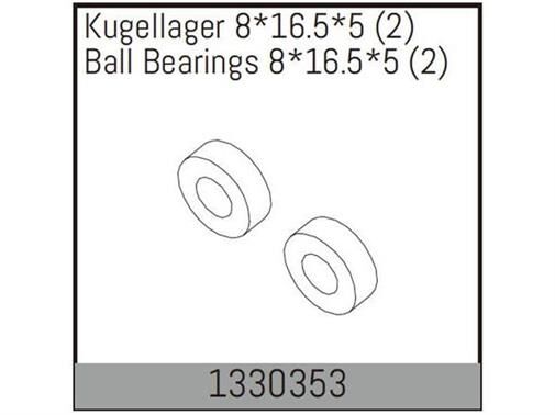 ABSIMA Kugellager 8*16.5*5 (2 St.) / 1330353