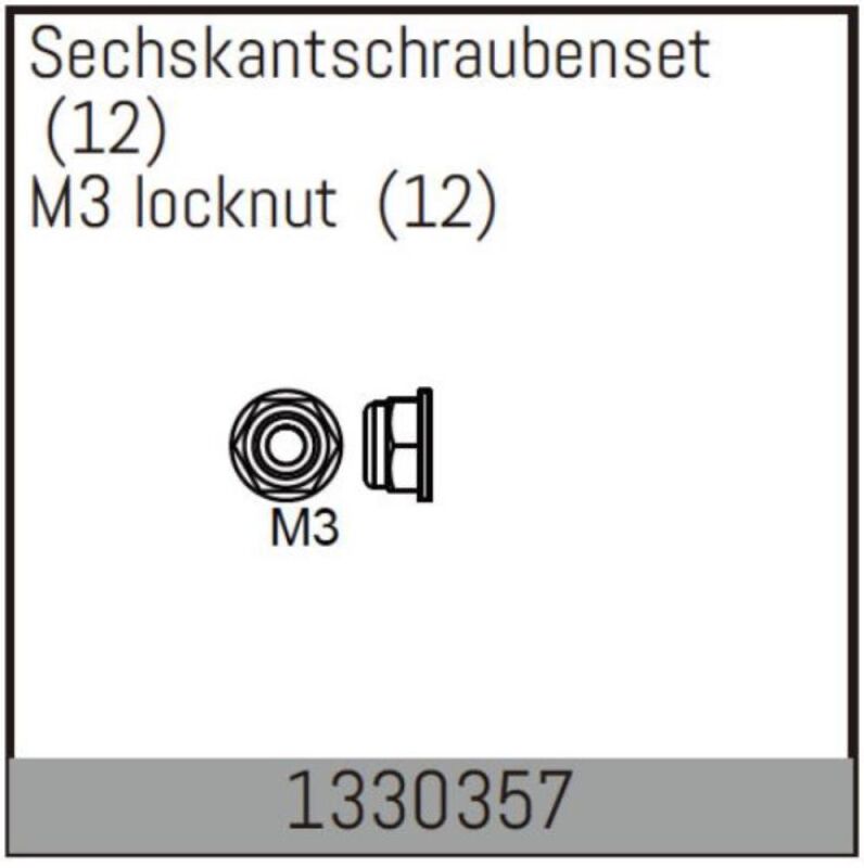 ABSIMA M3-Sicherungsmutter (12 St.) / 1330357