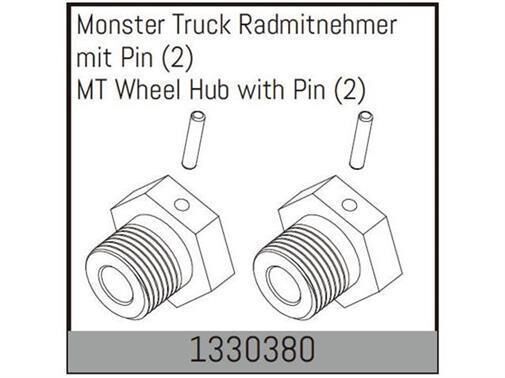 ABSIMA Monster Truck Radmitnehmer mit Pin (2 St.) / 1330380