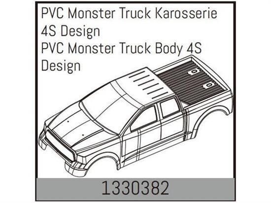 ABSIMA PVC Monster Truck Karosserie 4S Design / 1330382