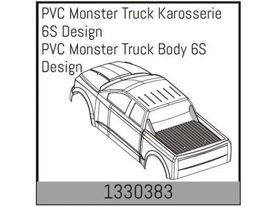 ABSIMA PVC Monster Truck Karosserie 6S Design / 1330383