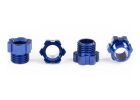 TRAXXAS TRX-4 Traxx Stub-Achsen-Mutter Alu blau eloxiert (4) / TRX8886X