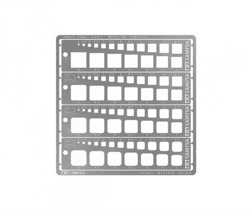 TAMIYA Modeling Quadrat Schablone 1-10mm (4) PE / 300074156