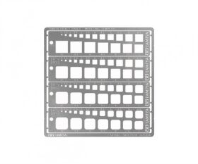 TAMIYA Modeling Quadrat Schablone 1-10mm (4) PE / 300074156