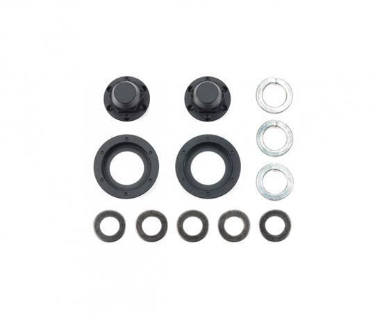 TAMIYA 1:14 Radnaben-Set VA schwarz (2) / 300056556