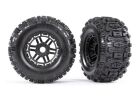 TRAXXAS MAXX Reifen auf Felge schwarz (Dual-Profil 2.8/3.6) Sledgehammer / TRX8973