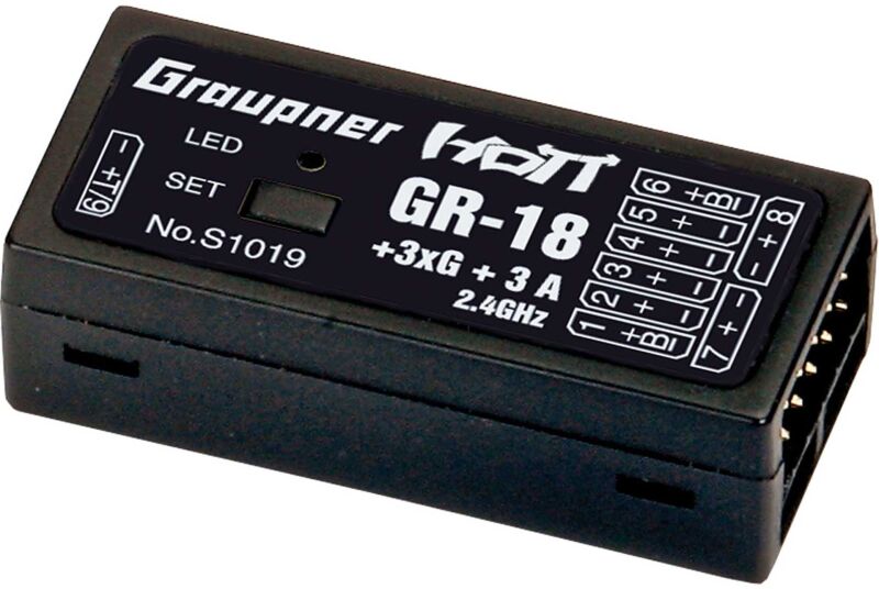Graupner GR-18 + 3XG + 3A HOTT EMPFÄNGER / S1019