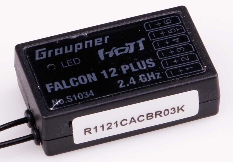 Graupner FALCON 12 PLUS GYRO HOTT EMPFÄNGER / S1034