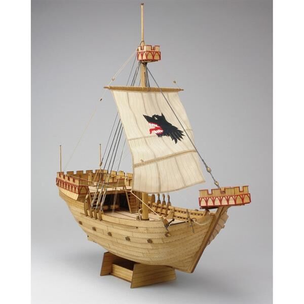 Krick Standmodell Wütender Hund Kogge von 1390 Laser-Holzbausatz 1:72 / 24616