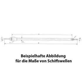 RABOESCH Krick Schiffswelle M4 lg 236mm AØ 6mm /...