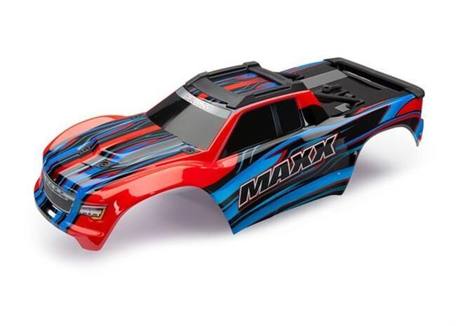 Traxxas Karo MAXX rot mit Aufkleber / TRX8911P