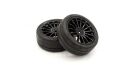Kyosho Verklebte Reifen 15 Spokes 1:10 Fazer 2.0 (2) Medium / K.FATH702BKMKyosho