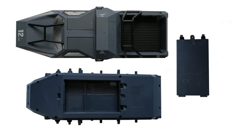 AMEWI Karosserie, Chassis & Akkufachabdeckung grau / 014-1512001