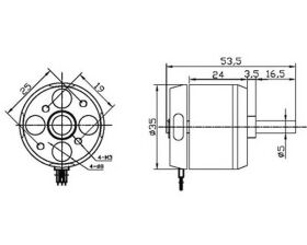 Krick MAX Aero brushless Motor A359R 910 KV / 42476