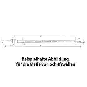 RABOESCH Schiffswelle M4 lg 186mm AØ 6mm / rb301-22