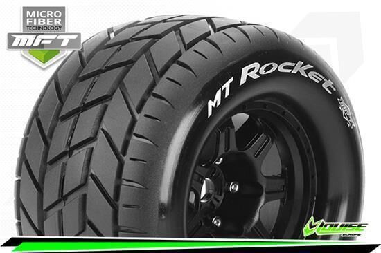 Louise MFT MT-ROCKET 1-8 Monster Truck Fertig Verklebt Sport Bead Style 3.8 Felgen Schwarz 0-Offset Hex 17mm / LR-T3320B