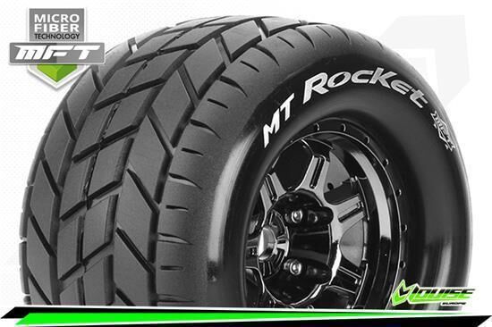 Louise MFT MT-ROCKET 1-8 Monster Truck Fertig Verklebt Sport Bead Style 3.8 Felgen Schwarz-Chrom 0-Offset Hex 17mm / T3320BC