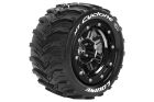 Louise RC MFT MT-Cyclone Maxx montiert Sport Bead-Lock 3,8 Felgen Schwarz-Chrom 1/2-Offset Hex 17 mm / LR-T3331SBC