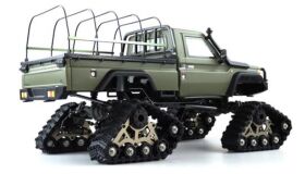 AMEWI AMXRock RCX10BTS Scale Kettenfahrwerk Crawler Pick-Up 1:10 RTR Militär grün / 22462