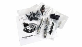 AMEWI Kettenfahrwerk mit Dämpfungssystem gun metal 4 Stück / 28360