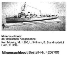 Aero Naut Bauplan Minensuchboot / 420700
