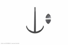 Aero Naut Anker Metall runde Arme 80mm / 561990