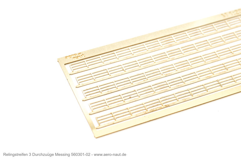 Aero Naut Reling 3 Durchzüge geätzt B.5mm / 560302