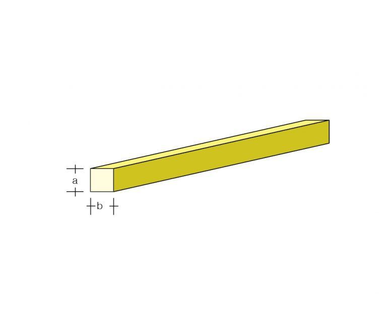 Aero Naut Messing 4-kant-Profil  330x8,0x5,0 / 771148