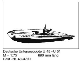 Aero Naut Bauplan U-Boot-U45 / 489400