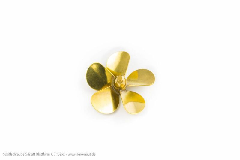 Aero Naut Schiffsschraube Messing  5-Blatt, Form A  55/M4, links  / 716821