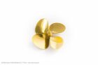 Aero Naut Schiffsschraube Messing  4-Blatt, Form D  60/M4, links / 717413