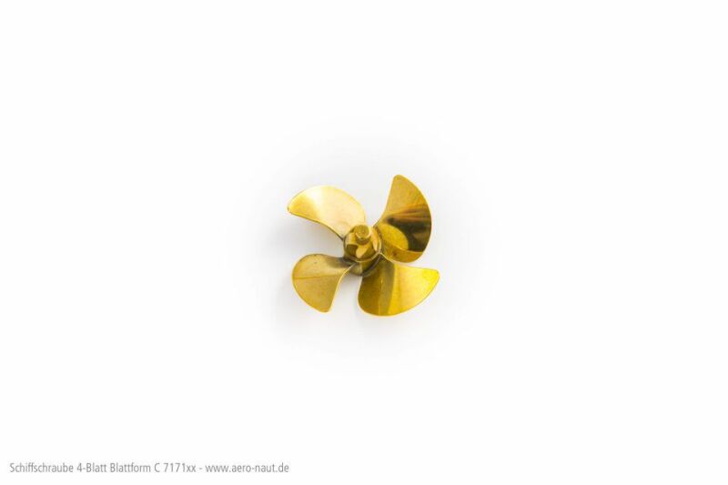 Aero Naut Schiffsschraube Messing 4-Blatt, Form C 60/M4, rechts / 717114